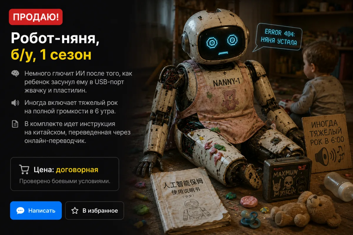 Робот-няня, б/у, 1 сезон