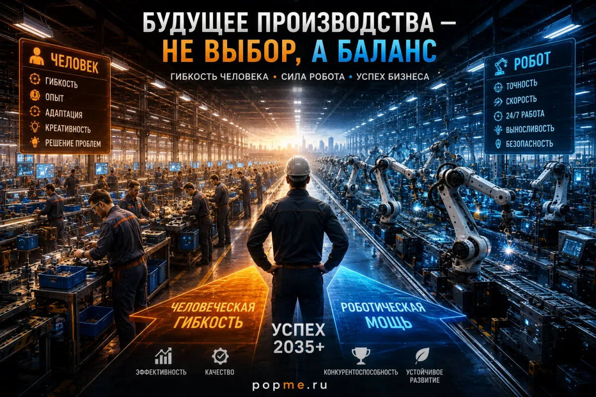 Будущее в сотрудничестве людей и роботов